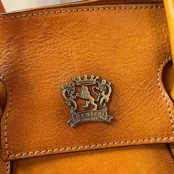 Pratesi Firenze Reggello Gran Gala B491 Camel Italian Leather Handbag Old Money - Picture 5 of 7